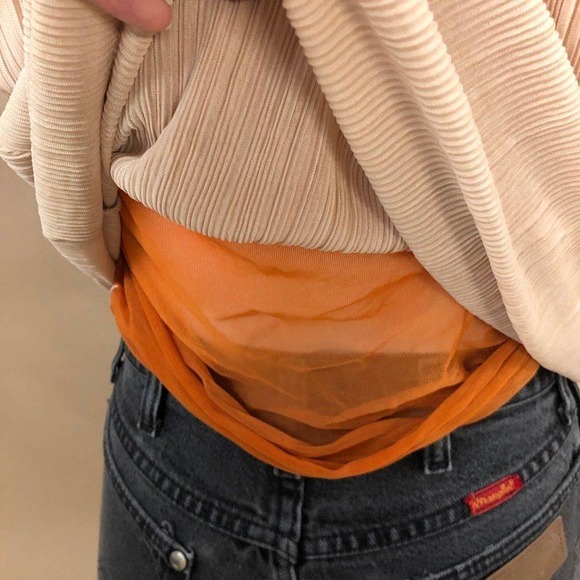 Dorin Frankfurt Cowl Neck Layered Top - Picture 6 of 8